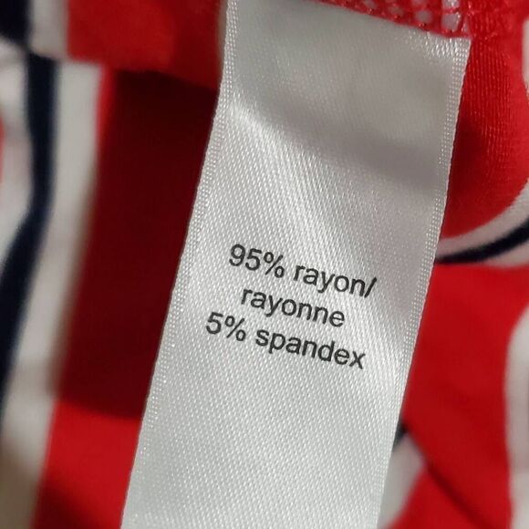 Maurices XXL Navy/Red/White Stripe Cold Shoulder TShirt Dress - Picture 4 of 6